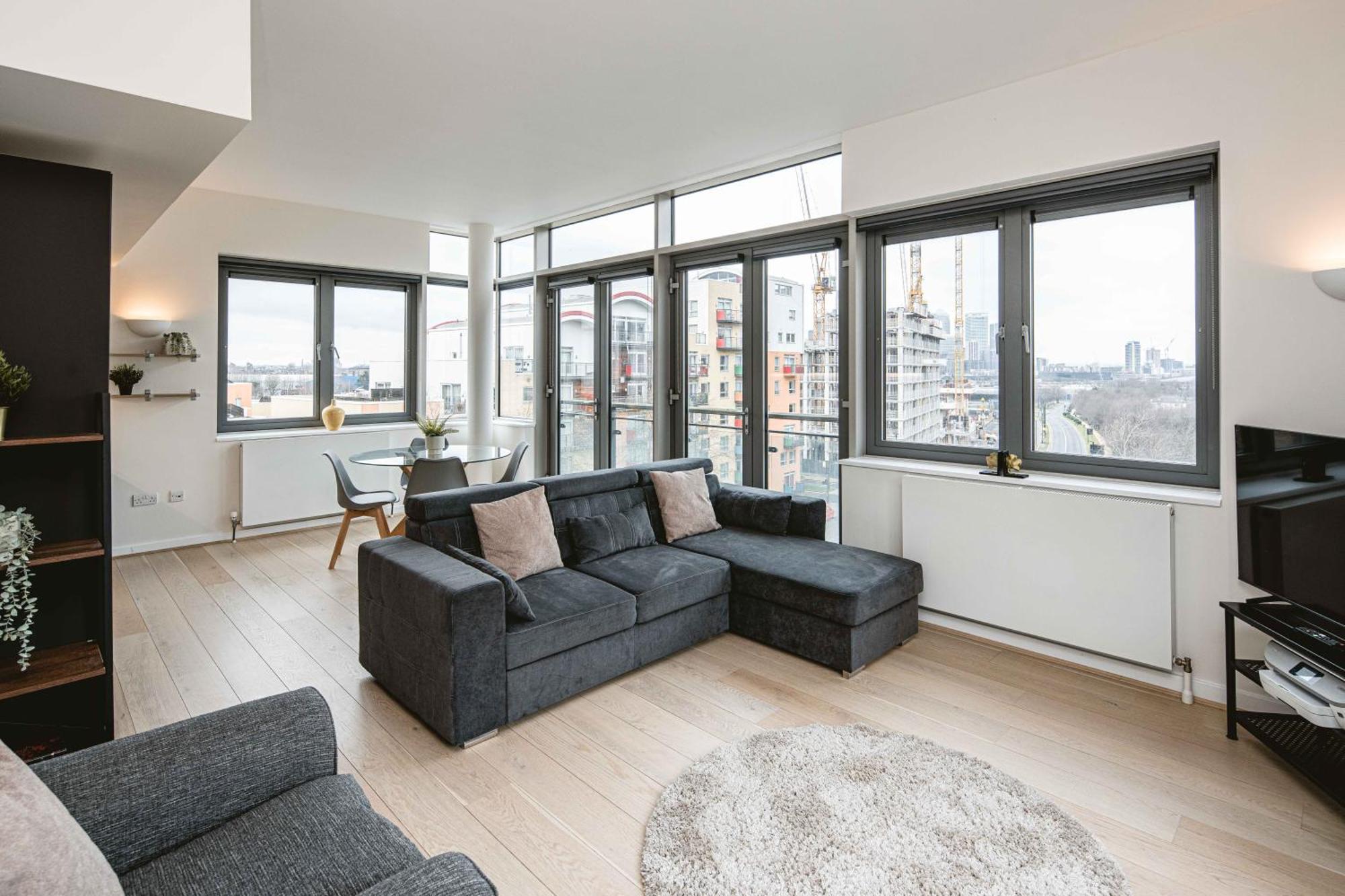 Beautiful Penthouse Apartment With Private Terrace In Greenwich Peninsula Londen Buitenkant foto